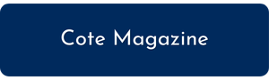 Blue rectangular button with 'Cote Magazine' text in white.