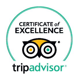 Tripadvisor Certificate of Excellence logo with owl design.